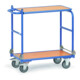 fetra Chariot pliant KW 4, capacité de charge 250kg, pneus TPE, 2 arceaux rabattables, plate-forme de table rabattable
