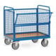 chariot à caisses métalliques fetra 600 kg, avec grillage métallique 50 x 50 x 4 mm, pneus TPE-1