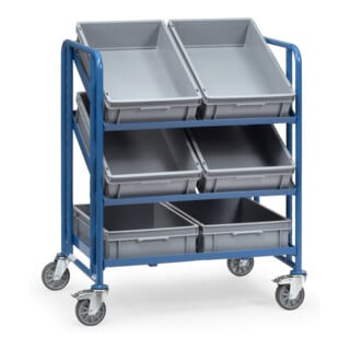 fetra Chariot pour bacs européens 2392 - charge max. 250kg pneus TPE