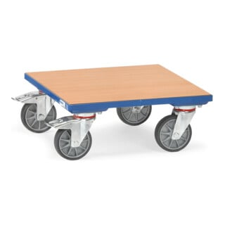 fetra Chariot à caisses avec plancher en bois