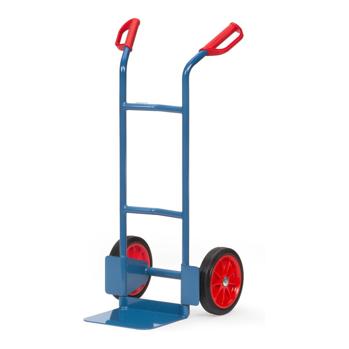 fetra Diable en tube d'acier B1125V - roues à bandage caoutchouc, charge max. 200 kg