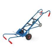 fetra Diable pour appareils 11050 - capacité de charge 400kg pelle 19x55cm équipement complet avec étoiles d'escalier, longeron et sangle de serrage-5