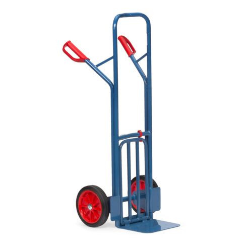 fetra Camion de transport de colis 300 kg, hauteur 1300 mm, tôle d'acier et pelle pliante