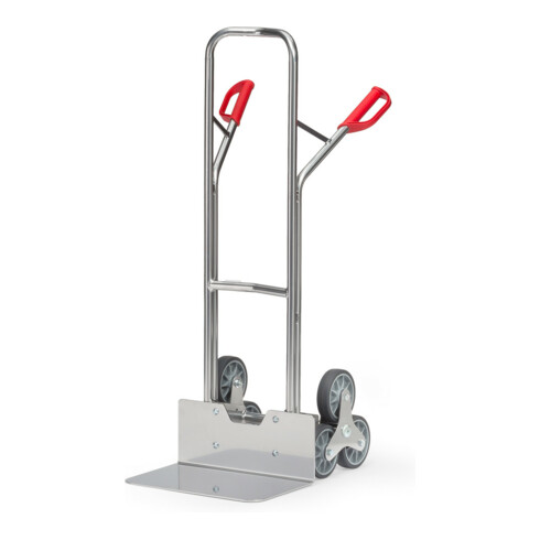 fetra Diable pour escaliers en aluminium 1326 3-bras. roue-étoile - charge max. 200kg pelle 30x48cm