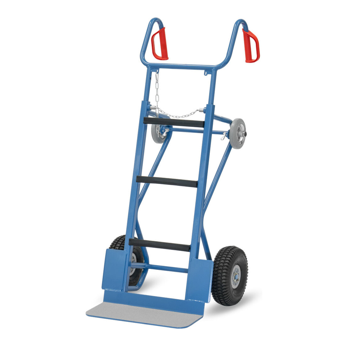 fetra Diable pour outils 11051, capacité de charge 400kg, pelle 19x55cm, pneus pleins, avec roues de support
