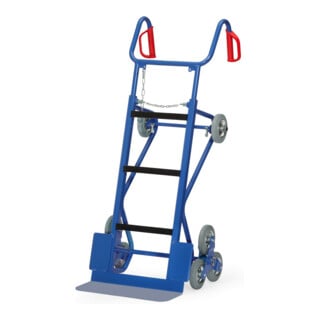 fetra Diable pour outils 11052, capacité de charge 400kg, pelle 19x55cm, 3 étoiles d'escalier, avec roues de support