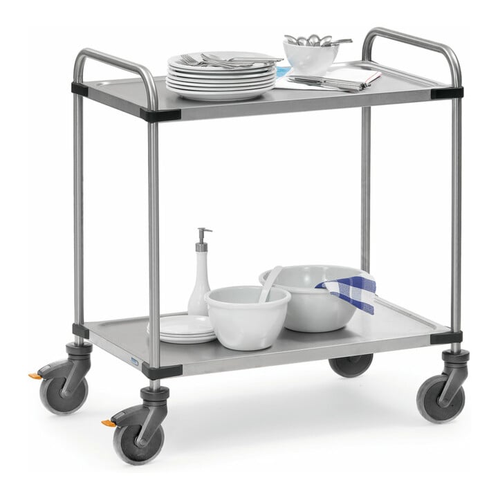 fetra Edelstahlwagen 5001 - Tragkraft 120kg TPE-Reifen