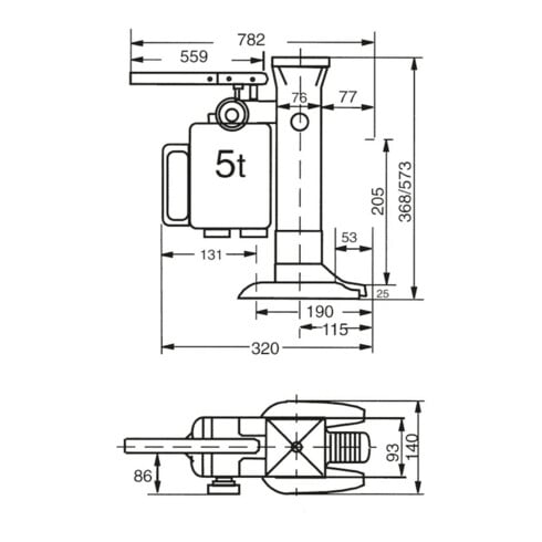 fetra Elévateur à machine 6931 - capacité 5000kg