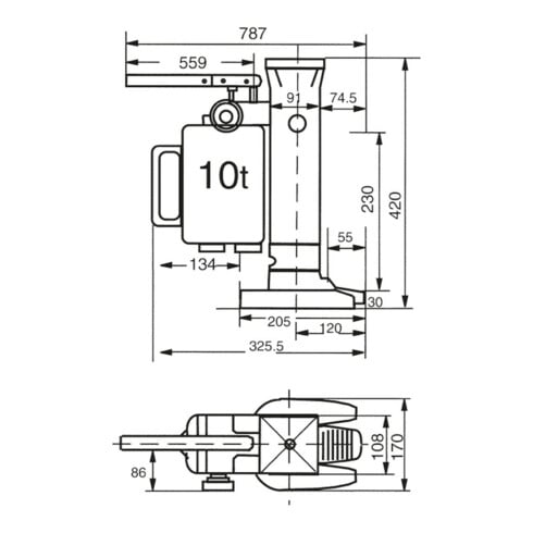 fetra Elévateur à machine 6932 - capacité 10000kg