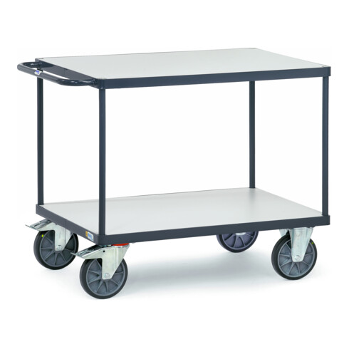 fetra ESD-Tischwagen bis 600 kg, mit 2 Böden, elektrisch leitfähige Ausführung