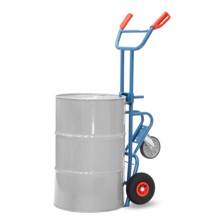 fetra Fasskarre 206 L -mit Stützrad- - Luft-Bereifung Tragkraft 300kg