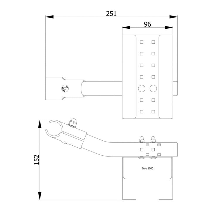 fetra Flaschenhalterung für Bode-Flaschen1000ml - Stellfläche (BxT): 84 x 87 mm