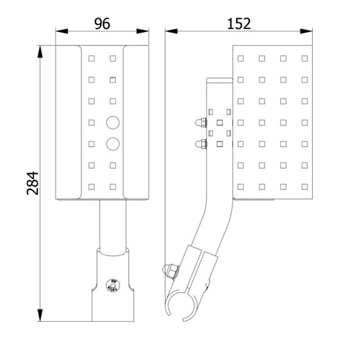 fetra Flaschenhalterung für Euro-Flaschen1000ml - Stellfläche (BxT): 93 x 75 mm