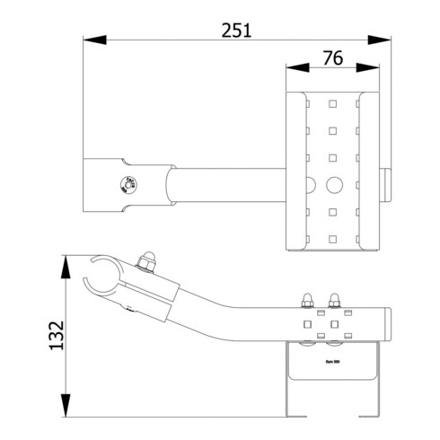 fetra Flaschenhalterung für Euro-Flaschen500ml - Stellfläche (BxT): 70 x 55 mm