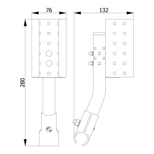 fetra Flaschenhalterung für Euro-Flaschen500ml - Stellfläche (BxT): 70 x 55 mm