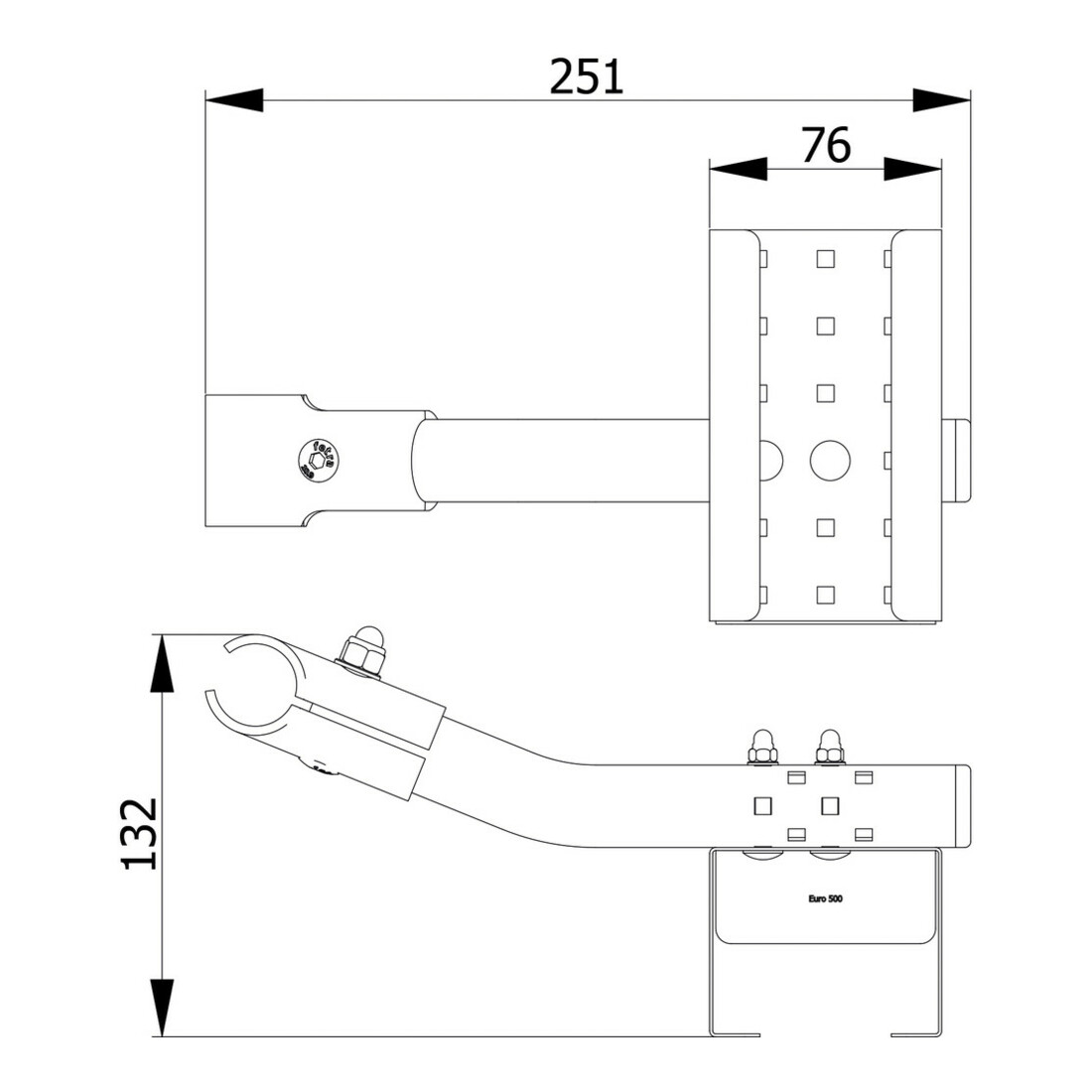 fetra Flaschenhalterung für Euro-Flaschen500ml - Stellfläche (BxT): 70 x 55 mm