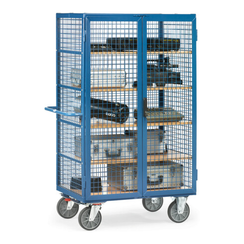 Box Trolley fetra 5392 avec parois grillagées et serrure à crémone