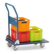 fetra Ganzstahlwagen 3101, Tragkraft 250kg Vollgummi-Reifen, klappbarer Rohrschiebebügel-2