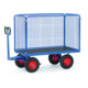 fetra Handpritschenwagen wahlweise mit Luft- oder Vollgummibereifung, Wände 1000 mm hoch-1