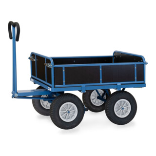 fetra Handpritschenwagen 6454P blau pulverbeschichtet 60 x 60 mm Ladefläche