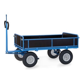 fetra Handpritschenwagen 6455PZ mit Zugöse blau RAL 5007