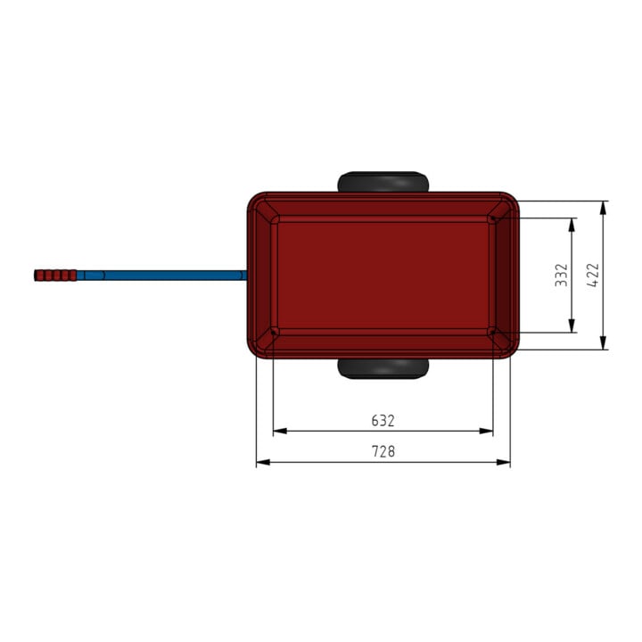 fetra Handwagen 4101L, Tragkraft 200kg Luft-Bereifung