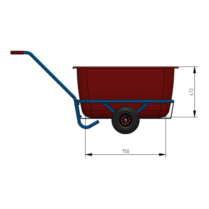 fetra Handwagen mit Kasten 4102L