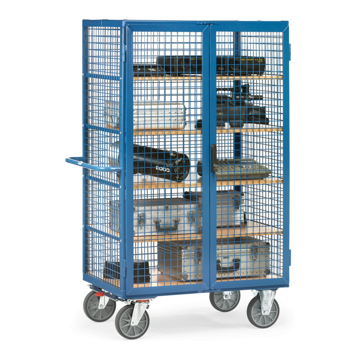 fetra Kastenwagen 5393 mit Gitterwänden - Tragkraft 750kg TPE-Reifen