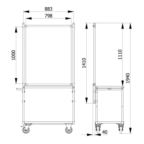 fetra Kit de montage cadre anti-infection 5940 pour modèles 2740 - 3760, 2940 - 2950, 4820 - 4840