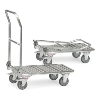 fetra Klappwagen Alu, Tragkraft 200kg TPE-Reifen, klappbarer Schiebebügel