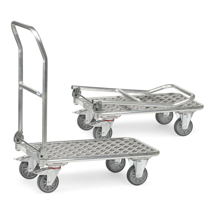 fetra Klappwagen KW 2 Alu, Tragkraft 200kg, TPE-Reifen, klappbarer Schiebebügel