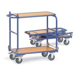 fetra Klappwagen, Tragkraft 250kg, TPE-Reifen, 2 klappbare Bügel, klappbare Tischplattform