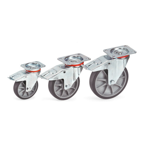 fetra Lenkrolle mit Feststeller 160 x 40 mm - Tragkraft 200 kg