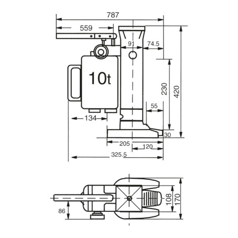 fetra Maschinenheber 6932 - Tragkraft 10000kg