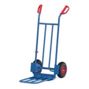 fetra Paketkarre 250 kg Tragkraft, Höhe 1150 mm, Stahlblech- und Klappschaufel-2