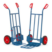 fetra Paketkarre 250 kg Tragkraft, Höhe 1150 mm, Stahlblech- und Klappschaufel-4