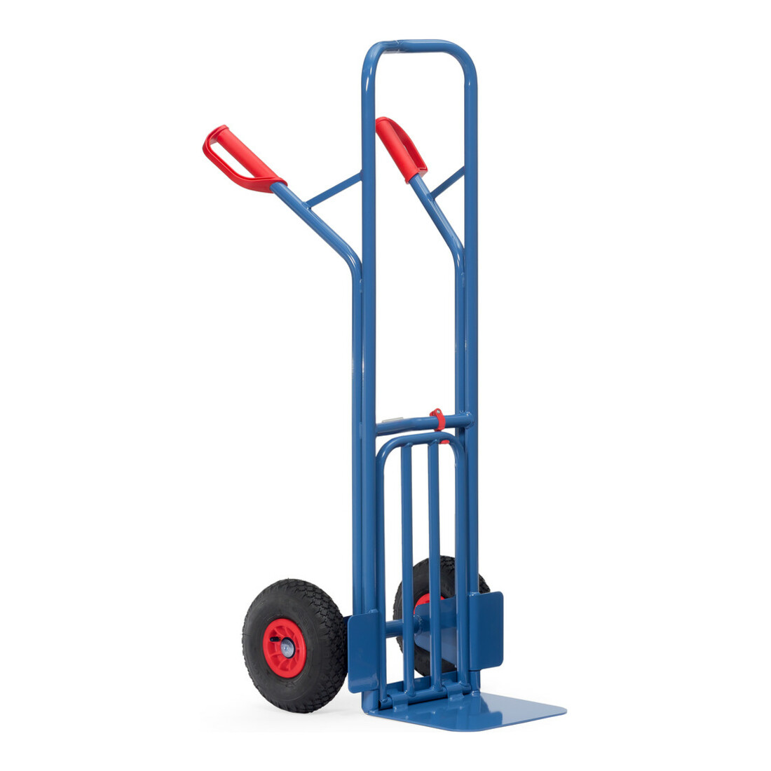 fetra Paketkarre 300 kg Tragkraft, Höhe 1300 mm, Stahlblech- und Klappschaufel