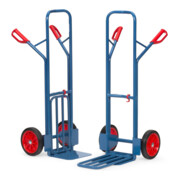 fetra Paketkarre 300 kg Tragkraft, Höhe 1300 mm, Stahlblech- und Klappschaufel-4