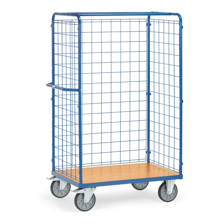 fetra Paketwagen 8581-1 Drahtgitterwänden - Tragkraft 600kg TPE-Reifen