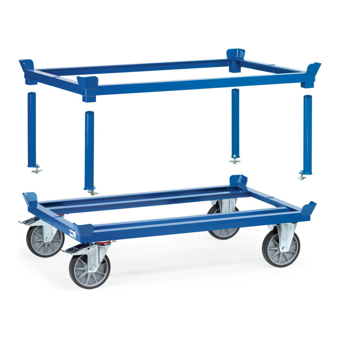fetra Paletten-Fahrgestell 22801 - Ladefläche 1210x810mm TPE-Reifen