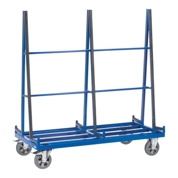 fetra Plattenwagen 4474-beidseitig - Tragkraft 1200kg Elastic-Vollgummi-Reifen