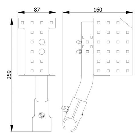 fetra Porte-bouteilles pour bouteilles Bode1000ml - surface de pose (l x p) : 84 x 87 mm