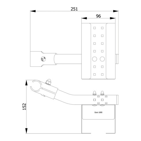 fetra Porte-bouteilles pour bouteilles Bode1000ml - surface de pose (l x p) : 84 x 87 mm