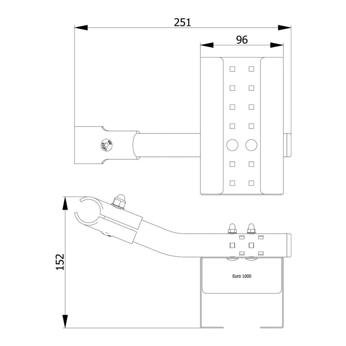 fetra Porte-bouteilles pour bouteilles Bode1000ml - surface de pose (l x p) : 84 x 87 mm