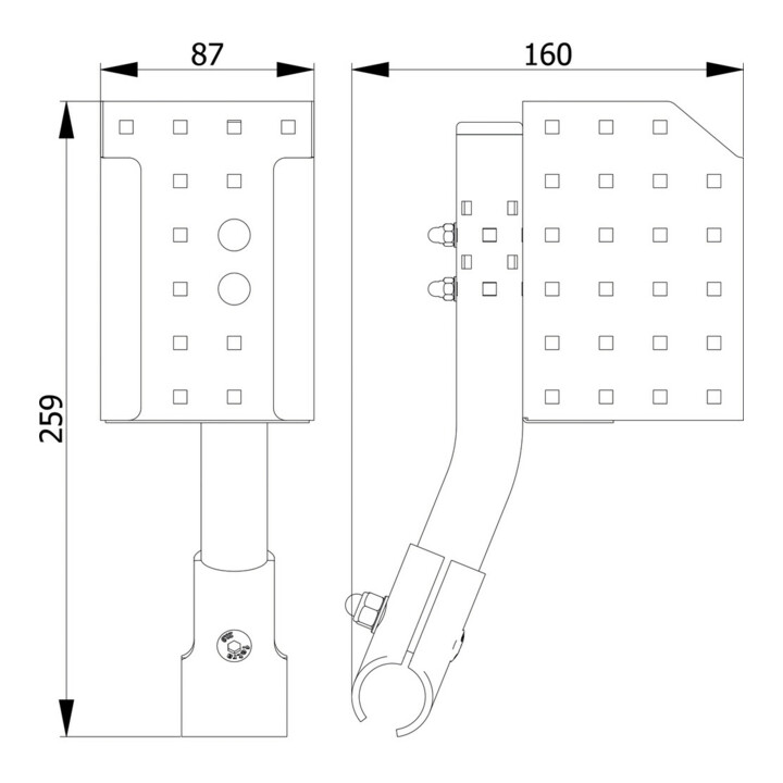 fetra Porte-bouteilles pour bouteilles Bode1000ml - surface de pose (l x p) : 84 x 87 mm