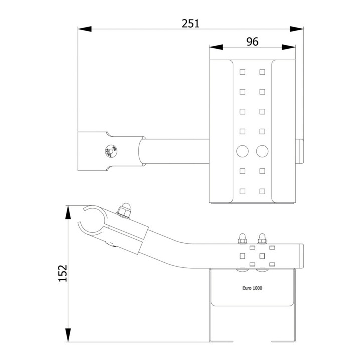 fetra Porte-bouteilles pour bouteilles Bode1000ml - surface de pose (l x p) : 84 x 87 mm