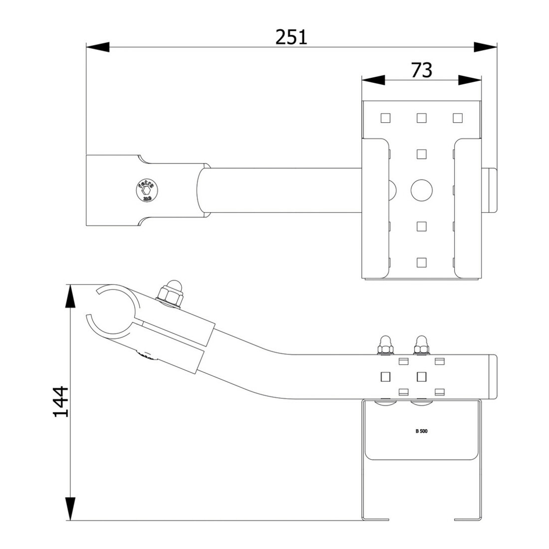 fetra Porte-bouteilles pour bouteilles Bode500ml - surface de pose (l x p) : 70 x 71 mm