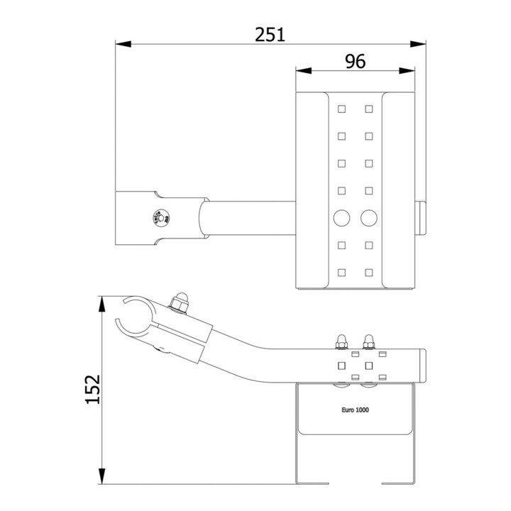 fetra Porte-bouteilles pour bouteilles Euro1000ml - surface de pose (l x p) : 93 x 75 mm