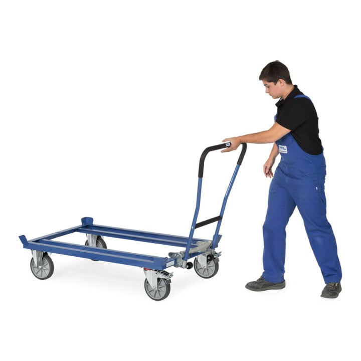 fetra Poussette tubulaire à simple encliquetage pour chariot à palettes