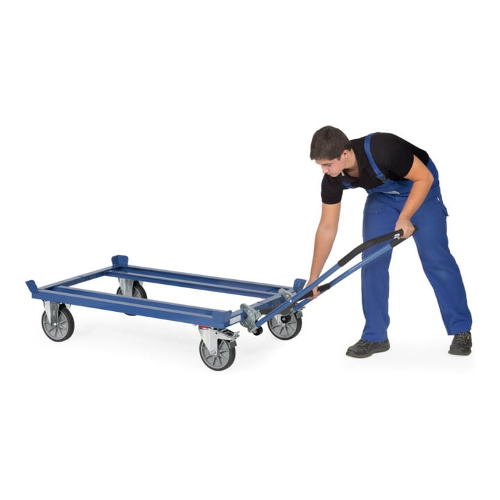 fetra Poussette tubulaire à simple encliquetage pour chariot à palettes